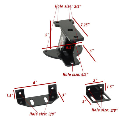 Extreme Max 5001.5825 3-Way Lawn Garden Tractor Hitch, Alloy Steel