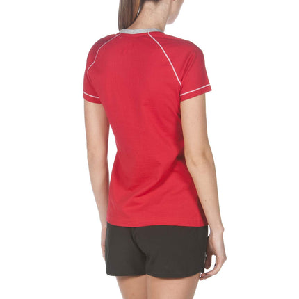 ARENA womens1D336Arena Women's Team Line Short Sleeve T-shirt Short Sleeves Shirt - - XS Red