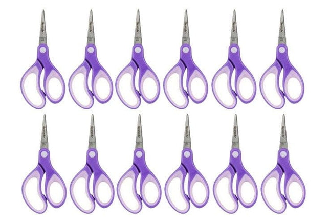 Scotch 5-Inch Soft Touch Blunt Kid Scissors, 12 Count Teacher Pack, Blue (1442B-12)