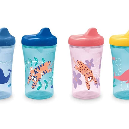 NUK First Essentials Hard Spout Sippy Cup, 10 Ounce, 4 Pack (Assorted-Aquatics)