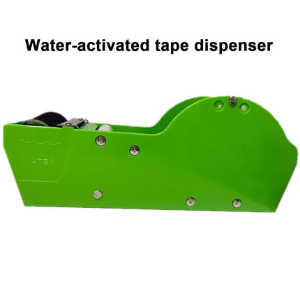 Dispensador de cinta de papel kraft gomado activado por agua WELSTIK de 3 pulgadas verde para envío, sellado de cartones y cajas