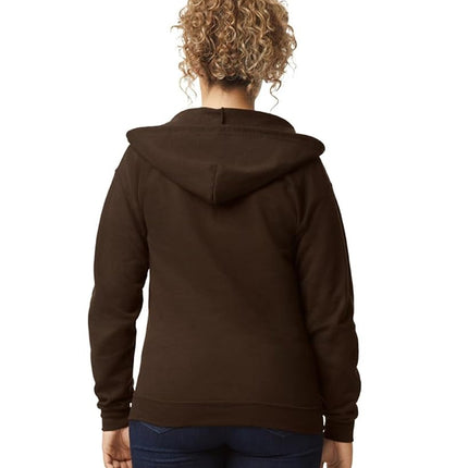 GILDAN Adult Fleece Zip Hooded Sweatshirt, Style G18600, Dark Chocolate, L