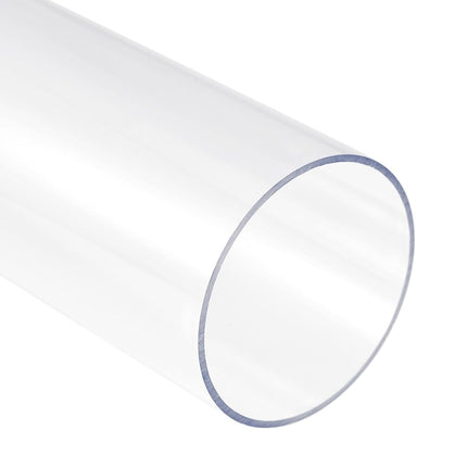 uxcell Rigid Round Clear Tubing 86mm(3.38'') ID x 90mm(3.54'') OD x 1Ft Length Plastic Tube