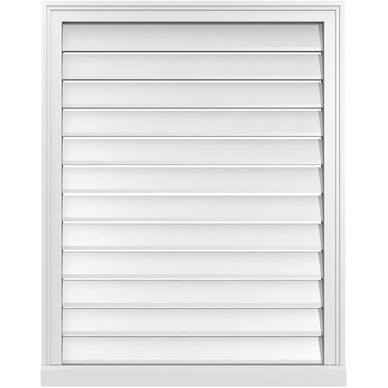 30"W x 38"H Rectangle Surface Mount PVC Gable Vent
