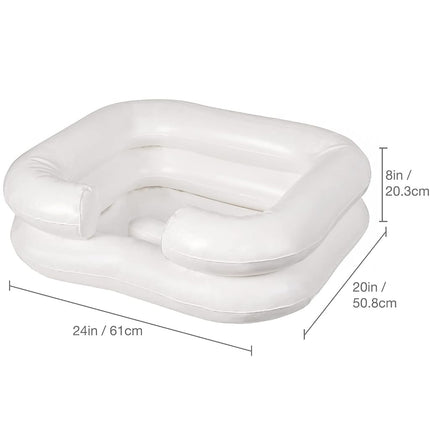 DMI Inflatable Hair Washing Basin for Bedridden Disabled, Injured, Elderly, Kids, Portable Hair Washing Station Portable Shampoo Bowls for Home, Loc Detox Tub For Dreads