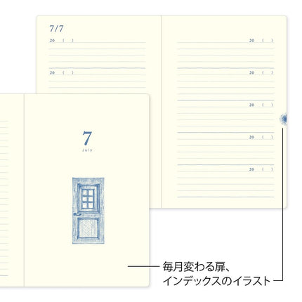 Midori 12860006 Diary, 10-Year Consecutive Door