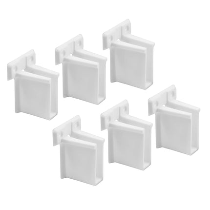 Prime-Line MP7016 Wire Shelf End Bracket (6 Pack) White