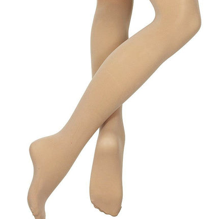 Collants Bloch Dance Contour Souples avec Pieds pour Filles, Blanc, Enfant-Moyen