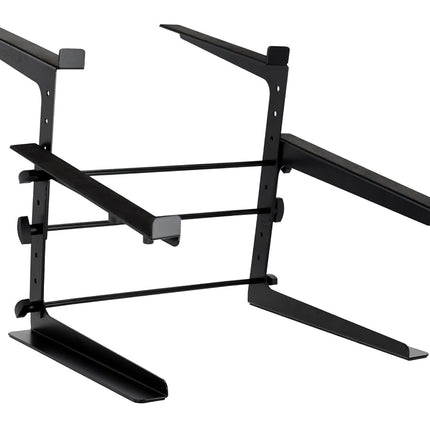 Soporte Rockville Ajustable de Doble Estante para Controlador DJ, Teclado MIDI y Laptop (Rock2d2)