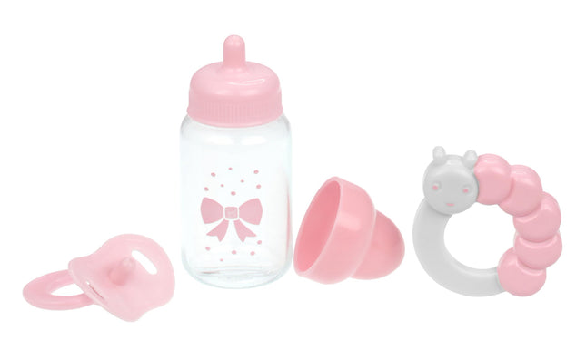 JC TOYS - Set of 3 doll accessories (bottle, pacif