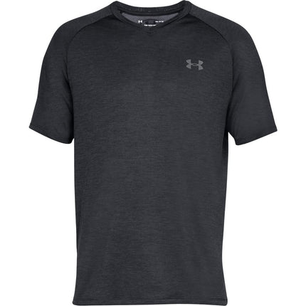 Camiseta de manga corta de cuello en V Under Armour Tech 2.0 para hombre, negro (001 grafito, L UK)