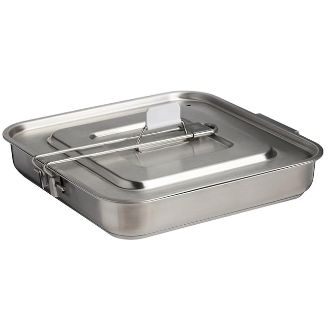 Stanley Wildfare Pro Square Pan 5-Piece Stainless Steel Cookware Set | Fold & Lock Handle | Travel Set