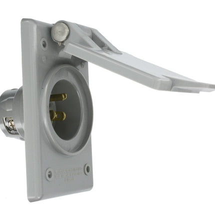 Leviton Power Inlet Receptacle 15 Amp, 125 Volt, S