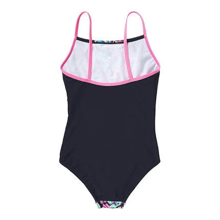 Speedo Girls Thin Strap One Piece Swimsuit (Multi/Multi X-Small 5/6)