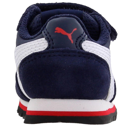 PUMA Unisex-Child St Runner Hook and Loop Sneaker, Black/Dark Shadow, 3 UK