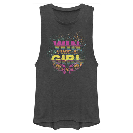 Hasbro Women's Win Like A Girl T-Shirt, Darkgray, S