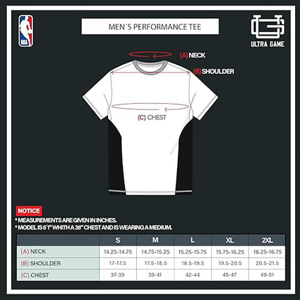 Ultra Game NBA Men’s Super Soft Supreme T-Shirt