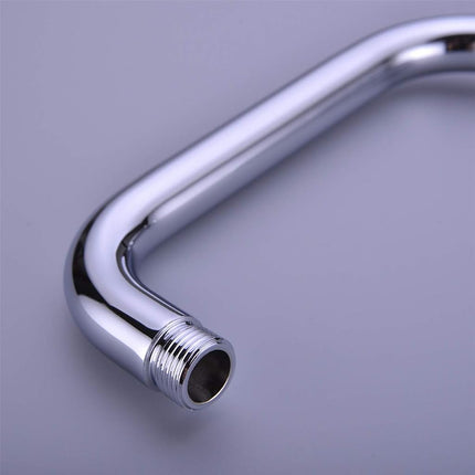 TRUSTMI Bras de Douche 13 Pouces avec Bride, Tuyau de Remplacement Courbé en S pour Tête de Douche, en Acier Inoxydable, Chrome
