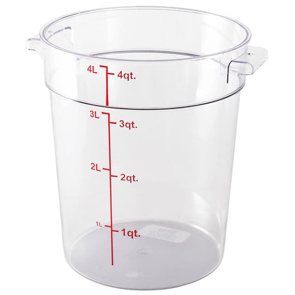 Met Lux 4 Quart Food Storage Containers, 10 Round 