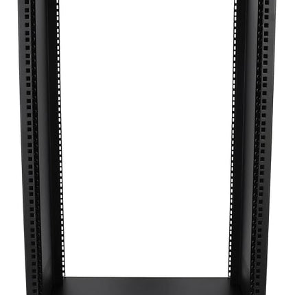 Rockville RR20U 20U Live Sound/Recording Studio Rack Case with Wheels, Reversible Rack Rails, Front & Rear Mounting, Cable Management Ports, 440lb Capacity