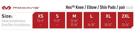 McDavid 6440 Hex Support Recovery Knee/Elbow/Shin Pads - 1 Pair, White, Large