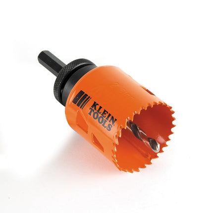 Klein Tools 31932 Sierra de copa bimetálica de 2 pulgadas para cortar acero inoxidable, acero dulce, paneles de yeso, madera y plástico, con fácil extracción del disco de corte