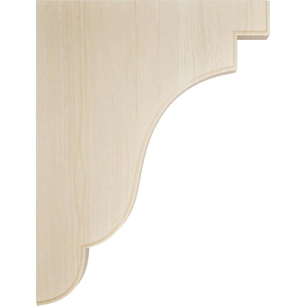 Ekena BKTW02X07X10BERW 1 3/4-Inch Width x 7 1/4-Inch Depth x 9 1/2-Inch Height Bedford Wood Bracket - Rubber Wood