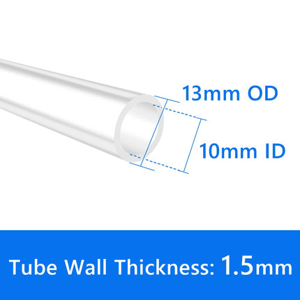 Quickun Pure Silicone Tubing, 10mm ID x 13mm OD High Temp Food Grade Tube Pure Silicone Hose Tube for Home Brewing, Beer Line, Kegerator, Wine Making, Aquaponics, Air Hose by Proper Pour (16.4 Ft)