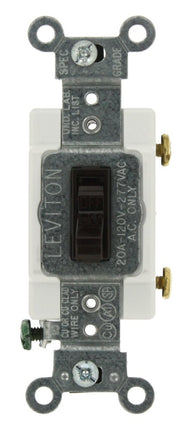 Leviton 54521-2GY 20-Amp, 120/277-Volt, Toggle Fra