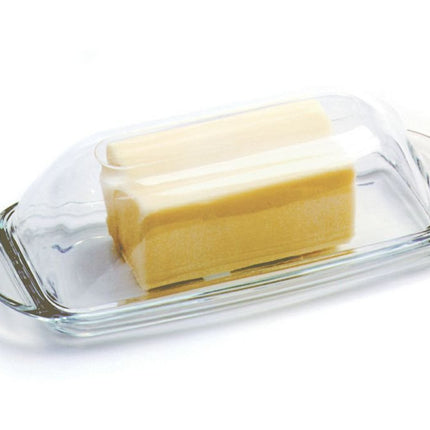 Anchor Hocking Presence Glass Butter Dish with Cover Set of 2