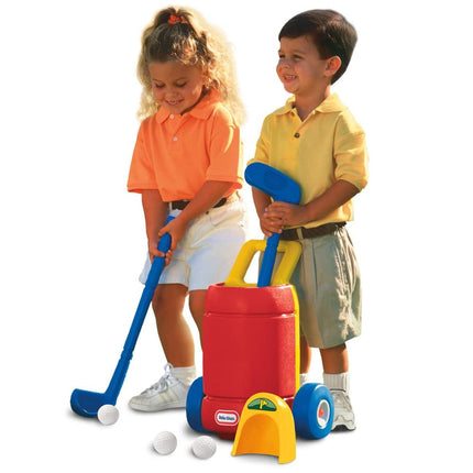 Little Tikes TotSports Easy Hit Golf Set - Features All Surface Putting Hole - Includes 3 Golf Balls, 2 Golf Clubs, and a Golf Bag - For Indoor and Outdoor Use - Suitable for Kids Aged 2+