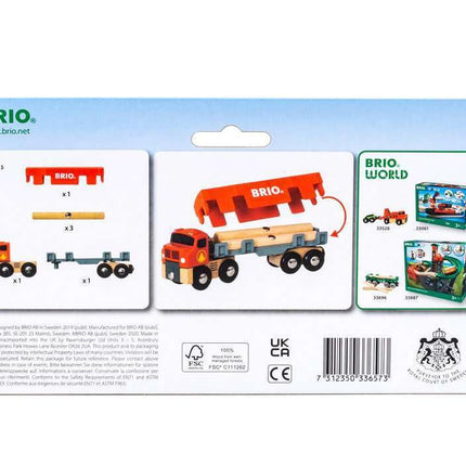 BRIO World Lumber Truck Toy Vehicle for Kids Age 3 Years Up