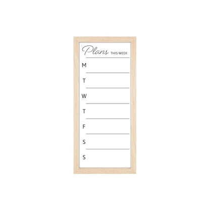 MCS Dry Erase Weekly Planner 11x24 Natural Framed 