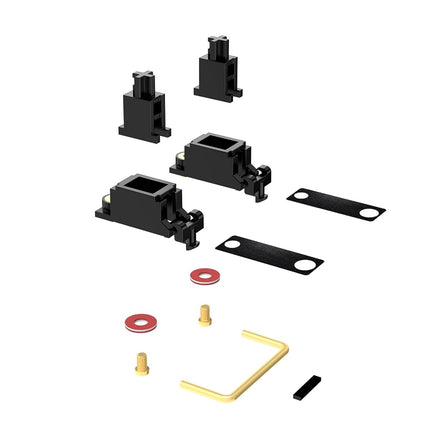 DUROCK Stabilizer V3, Screw in Stabilizers with 2u 6.25u 7u Wires, PCB Mount Keyboard Stabilizers for Mechanical Keyboards (V3 Black Gold 100% Kit)