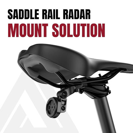 KOM Cycling Saddle Rail Mount for Cycling Radars Compatible with Garmin Varia and Wahoo Trackr (Saddle Rail)