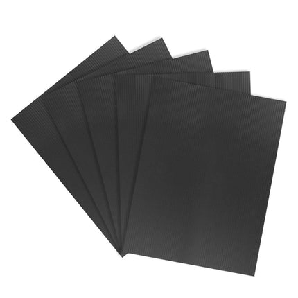 uxcell Corrugated Plastic Sheets,3mm Black Blank Y