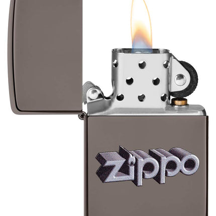 Zippo 3D Logo Ice Lighter, Black