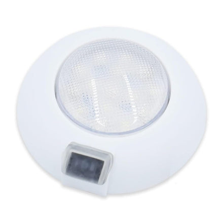 T-H Marine LED Dome Light with Red/White Switch - 12 Volt Wide Angle Beam - Water Resistant and Surface Mounted for Boats and RVs - 4 inch, White