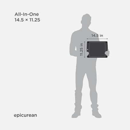 Epicurean All-in-One Series Cutting Board, 37 x 28.5 x 0.6cm - Slate