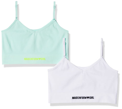 Maidenform Girls' Comfort Brami Bralette, 2 Pack T