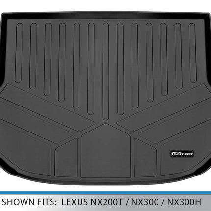 SMARTLINER All Weather Custom Fit Cargo Trunk Liner Floor Mat Black for 2015-2019 Lexus NX200t / NX300 / NX300h