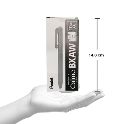 Pentel BXAW375W Calme Bolígrafo multifunción, 2 recambios de bolígrafo de 0,35 mm (negro/rojo) y 1 mina de portaminas de 0,5 mm, sonido de clic significativamente más bajo, recargable, 1 paquete = 10