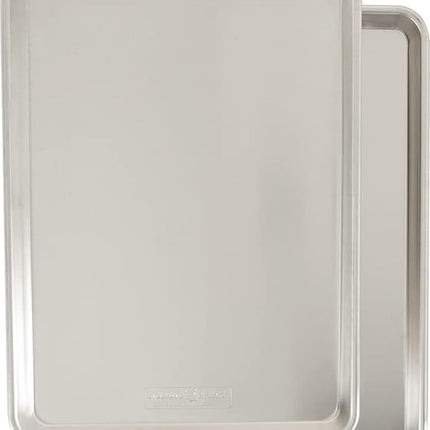 Nordicware Natural Aluminum Commercial Baker's Half Sheet (2 Pack), Silver
