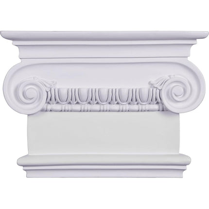 Ekena CAP09X07X03RI 7 8 H x 2 1/2" P Classic Ionic Large Onlay Capital (Fits Pilasters up to 5 1/4" W x 1 1/8" D), Primed