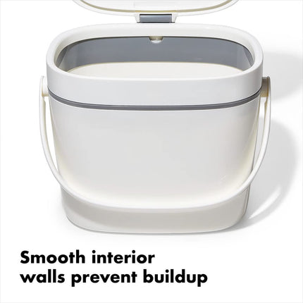 OXO Good Grips Easy-Clean Compost Bin, White, 6.6 L