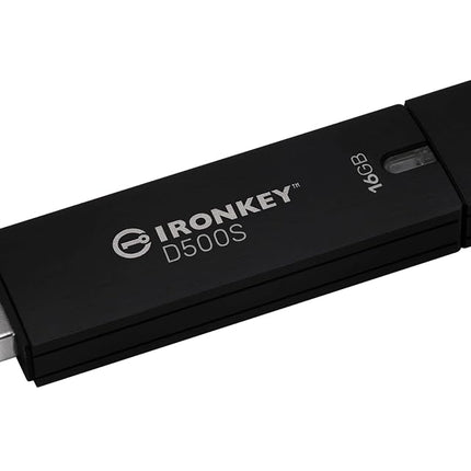 Kingston IronKey D500S hardware-encrypted USB flash drive 16GB FIPS 140-3 Lvl 3 (Pending) AES-256 - IKD500S/16GB