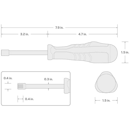 TEKTON High-Torque 1/4 Inch Bit Driver | DBH23000