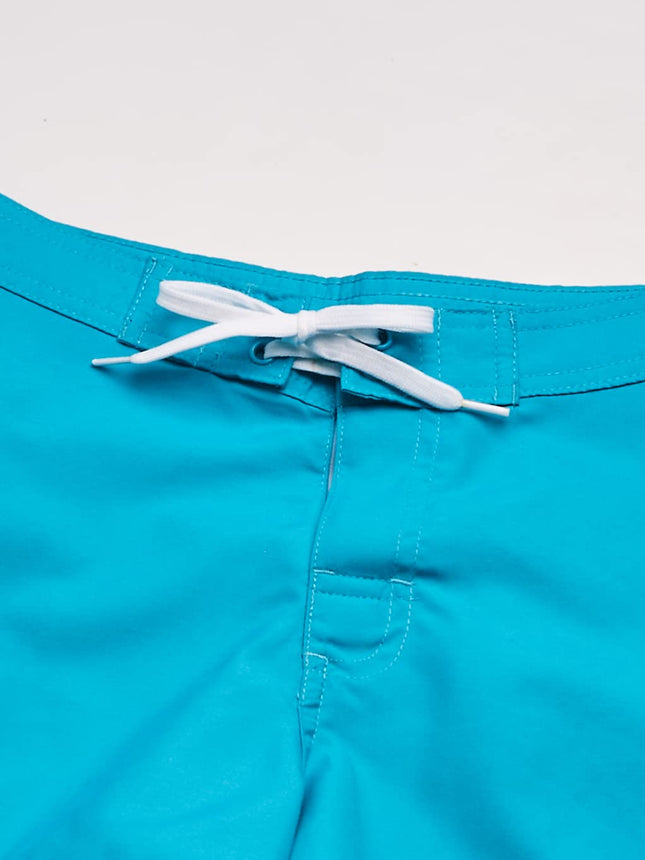 Kanu Surf Short de bain-paréo de plage à séchage rapide Sassy UPF 50+ pour fille, Sassy Aqua Solid, 8-10