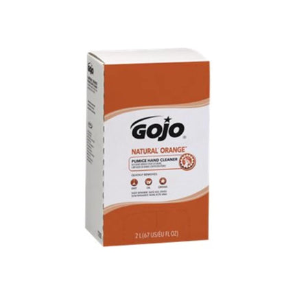 GOJO NATURAL ORANGE Pumice Hand Cleaner, 2000 mL Quick Acting Lotion Hand Cleaner with Pumice Refill for GOJO PRO TDX Dispenser (Pack of 4) - 7255-04,White