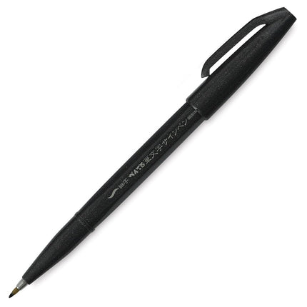 Pentel Arts Sign Pen Touch Fude Brush Tip Black In